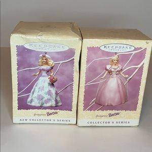 NIB springtime Barbie holiday ornaments